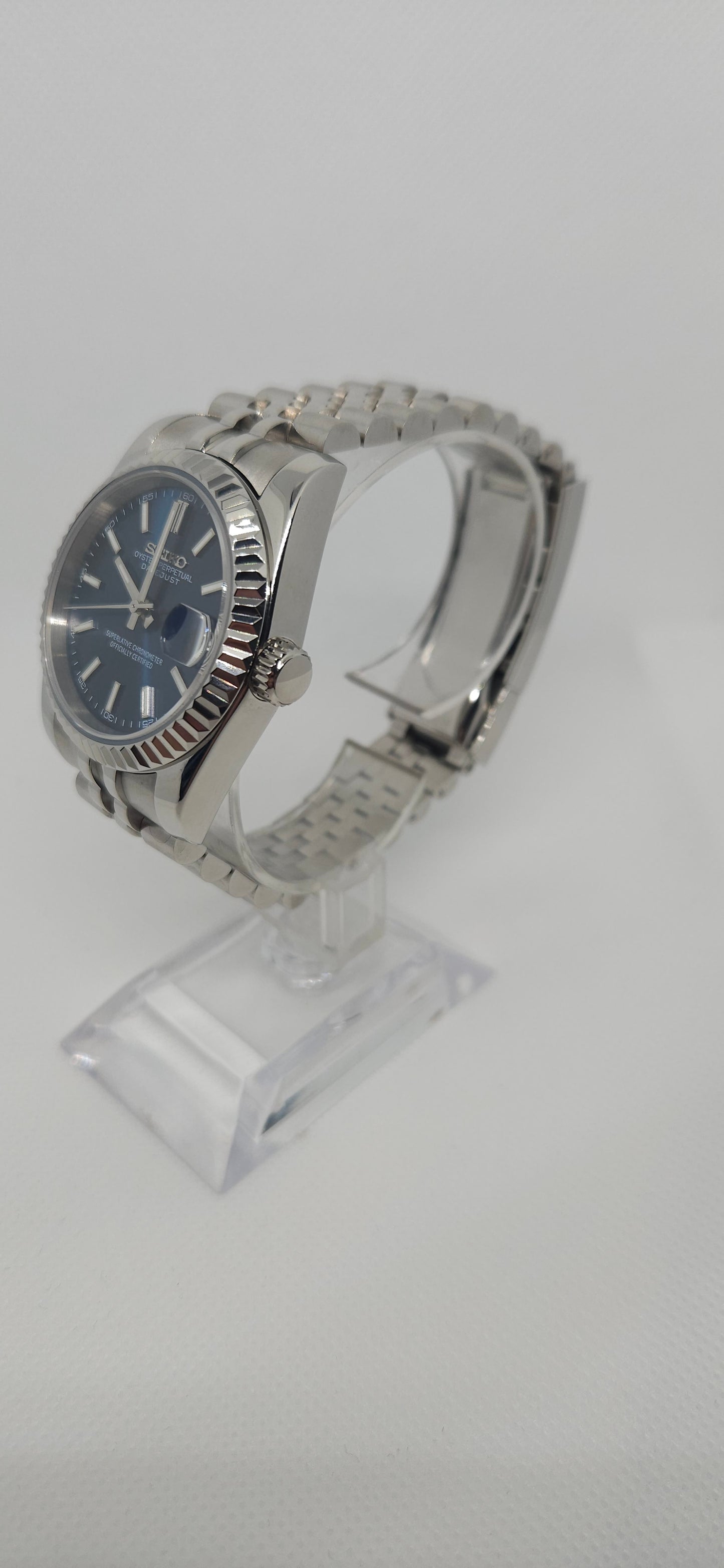 36mm Seiko Mod – Datejust Edition with Sapphire Blue Dial