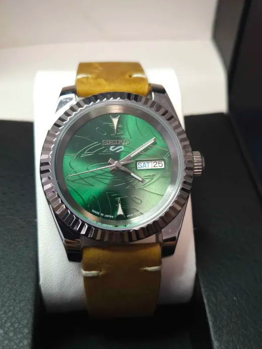 36mm Datejust Green Dial Textured Pattern Day/Date