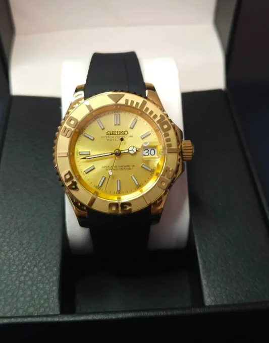 40mm Gold Yacht-Master Style Gold Dial