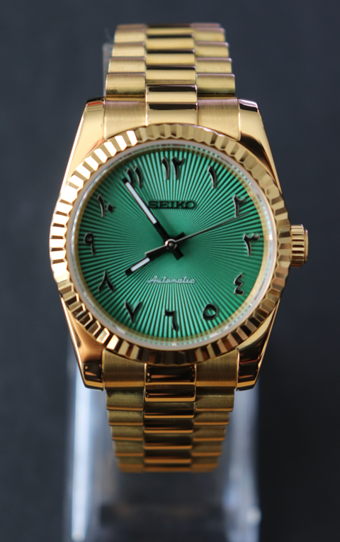 Green Arabic Dial 36mm Presidential Bracelet