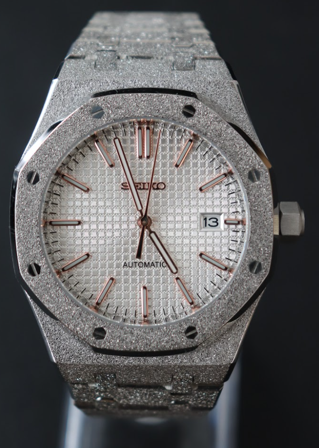 White Dial Frosted Royal Oak 42mm