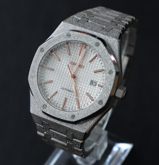 White Dial Frosted Royal Oak 42mm